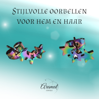 Stalen Multicolor Sterren Oorbellen - Uniek & Feestelijk -