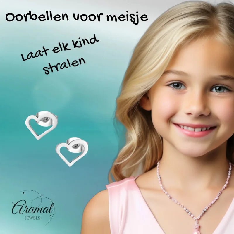 Zilverkleurige Stalen Hartjes Oorbellen &acirc;&euro;&ldquo; 10x8mm - Zilverkleur -