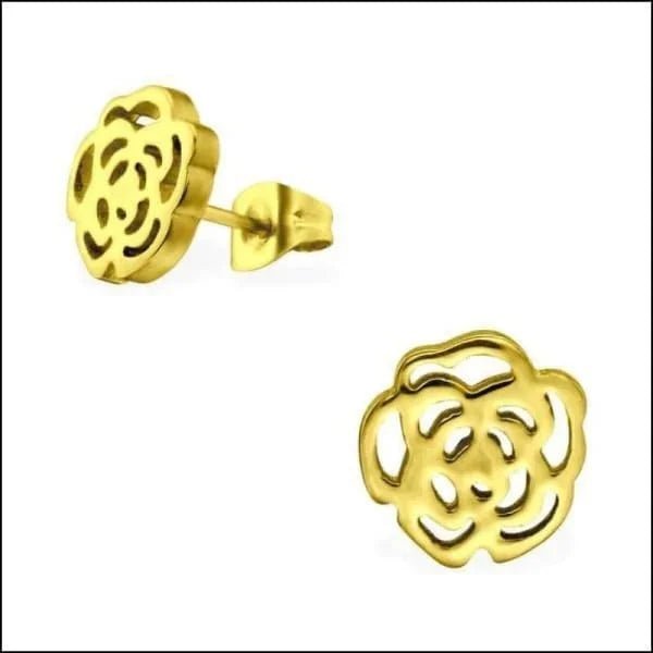 Roos Oorbellen 9x8mm &acirc;&euro;&ldquo; Tijdloos bloem Cadeau - Zilverkleur -