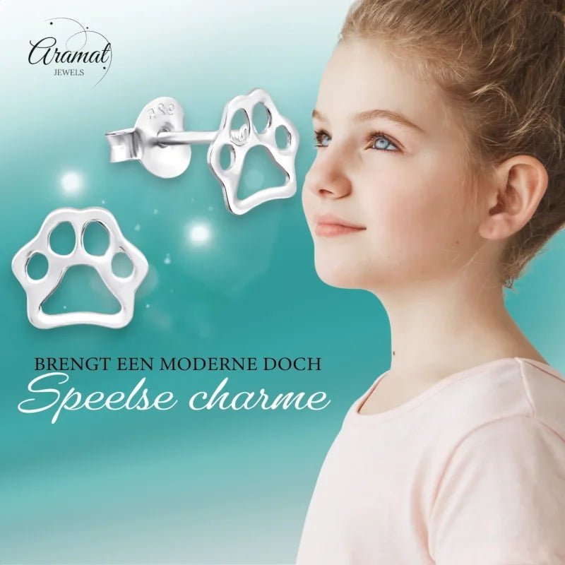 Favoriete Pootafdruk Oorbellen 8mm &acirc;&euro;&ldquo; Echt Zilver - Heren