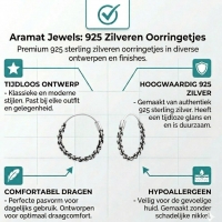 Smalle Bali Oorringen 16mm - Etnisch en Stijlvol -