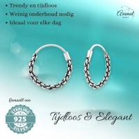 Smalle Bali Oorringen 16mm - Etnisch en Stijlvol -