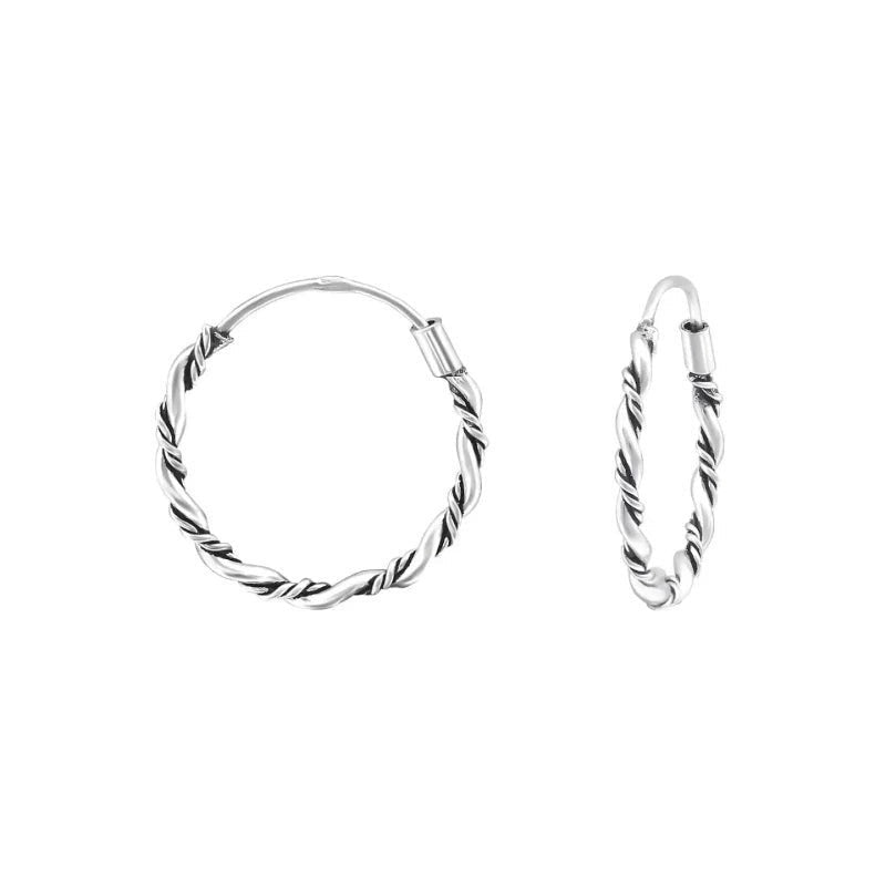 Stijlvolle Smalle Bali Oorringen 16mm -