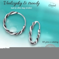 Stijlvolle Smalle Bali Oorringen 16mm -