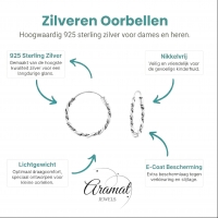 Stijlvolle Smalle Bali Oorringen 16mm -
