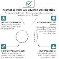 Stijlvolle Smalle Bali Oorringen 16mm -