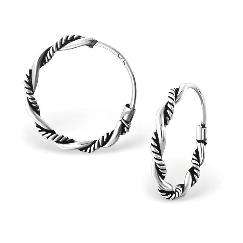 Tijdloze Bali Hoepeloorringen 16mm -