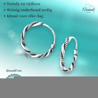 Tijdloze Bali Hoepeloorringen 16mm -