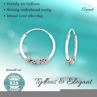 Trendy Unisex Bali Oorringen 16mm -