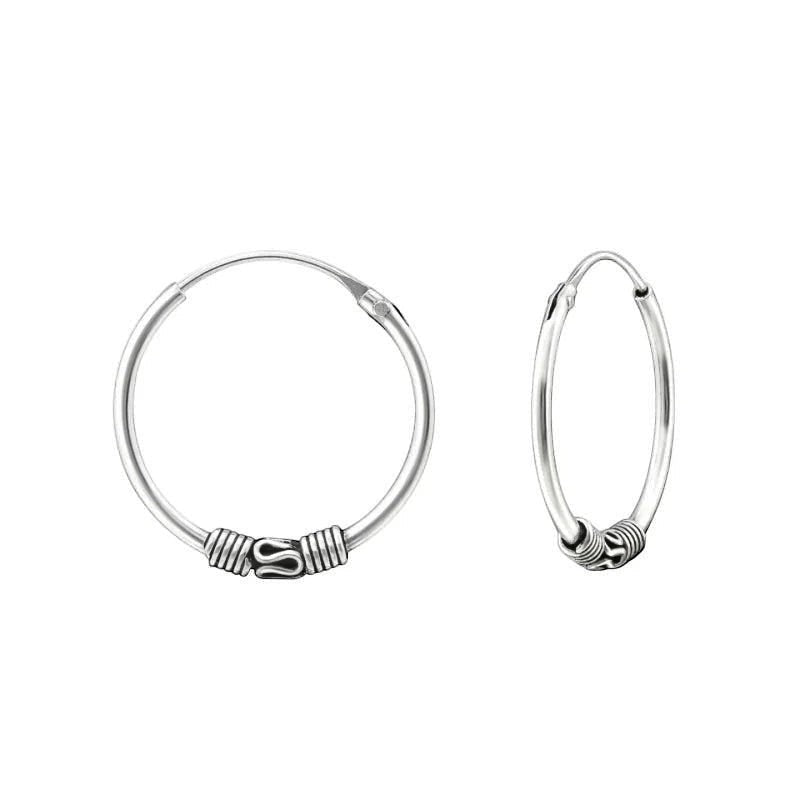 Trendy Geoxideerde Bali Oorringen 18mm -