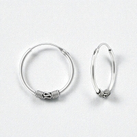 Trendy Geoxideerde Bali Oorringen 18mm -