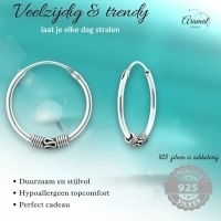 Trendy Geoxideerde Bali Oorringen 18mm -