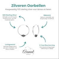 Etnische Zilveren Bali Oorringen 18mm -