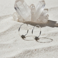Etnische Zilveren Bali Oorringen 18mm -