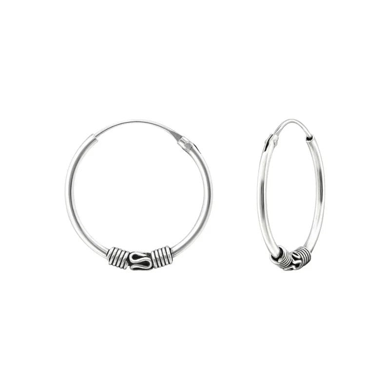 Trendy Geoxideerde Bali Oorringen 20mm -