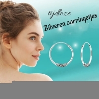 Trendy Geoxideerde Bali Oorringen 20mm -