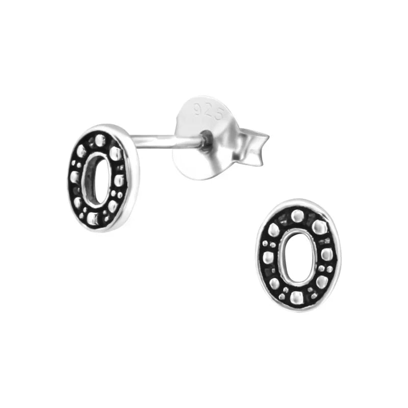 Zilveren Bali Oorbellen Ovaal - Geoxideerd Zilver - Unisex