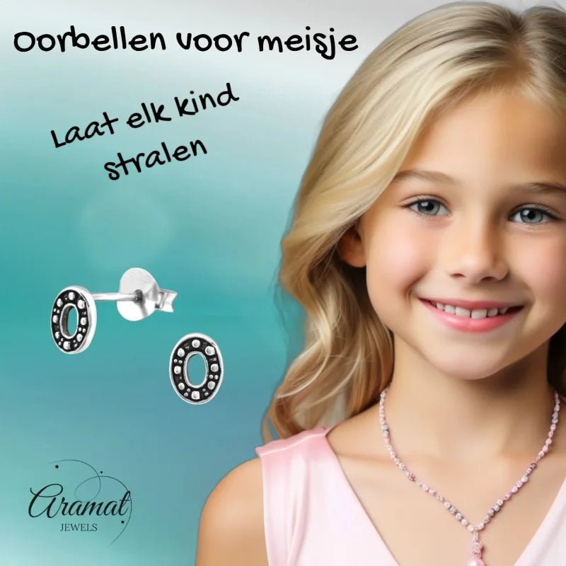 Zilveren Bali Oorbellen Ovaal - Geoxideerd Zilver - Unisex