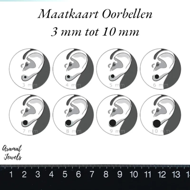 Zilveren Bali Oorbellen - Geoxideerd Ruit 5mm -