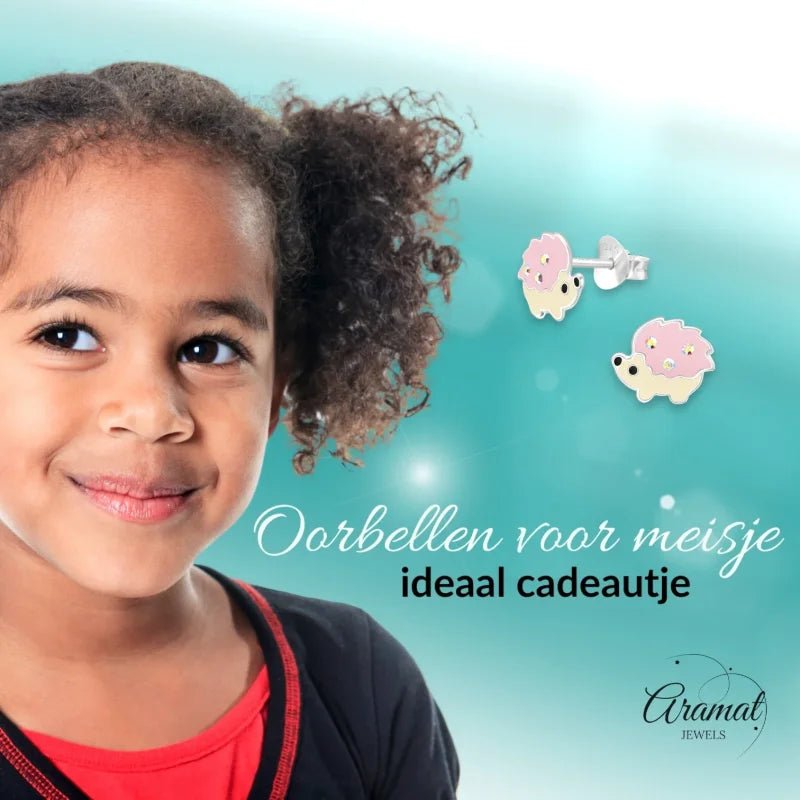 Zilveren Oorbellen Egel - Schattige Dieren Oorbellen -