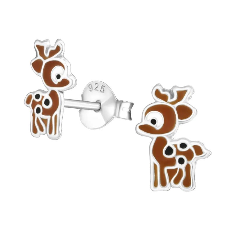Zilveren Hertje Oorbellen - Dierenontwerp -