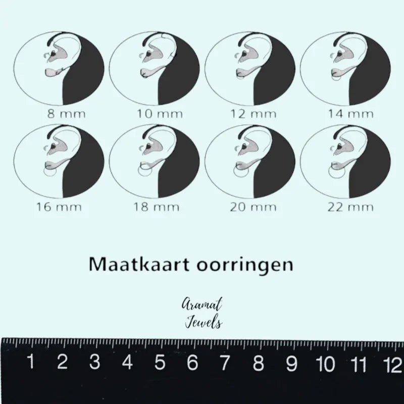 Zilveren Halve Hoepel Oorbellen met Kristal -