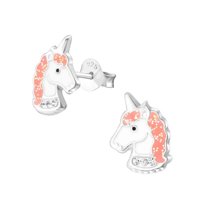 Unieke Zilveren Unicorn Oorbellen - Cadeau voor Kind - Unisex