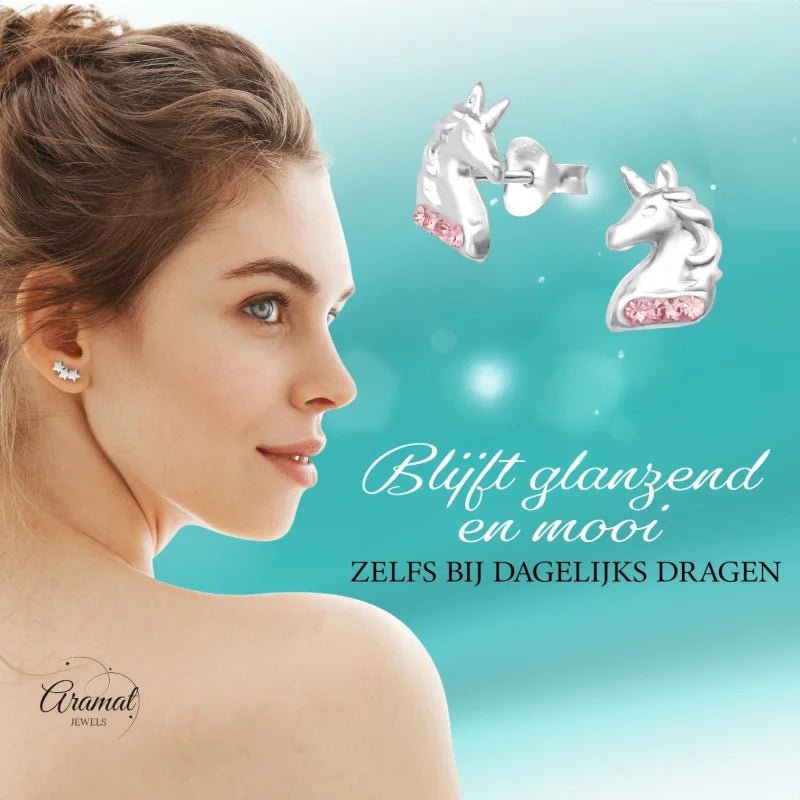 Unieke Zilveren Unicorn Oorbellen - Tijdloos & Elegant -