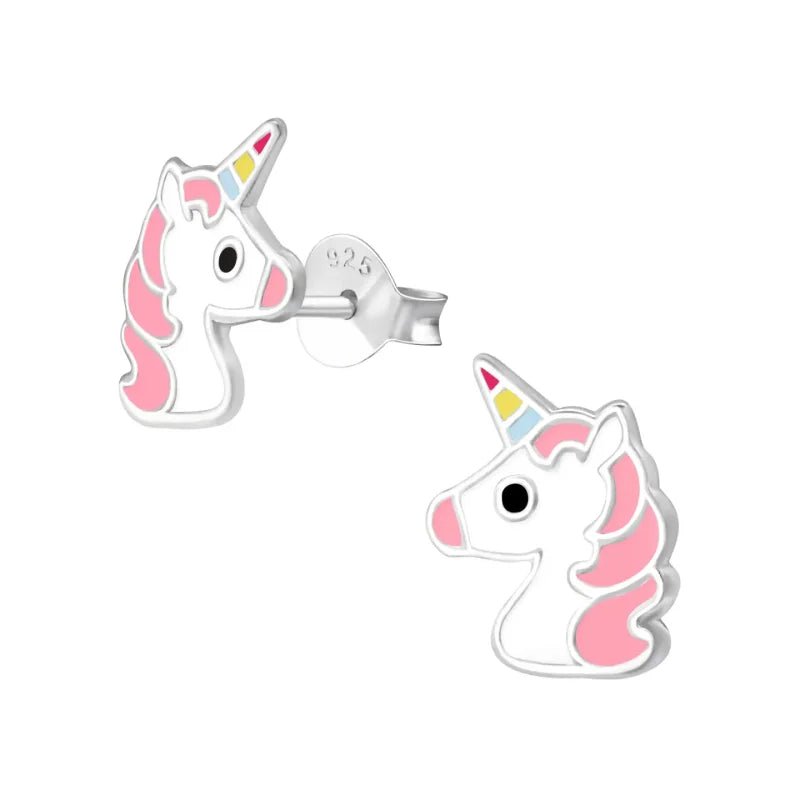 Unieke Zilveren Unicorn Oorbellen - Eenhoorn Thema -