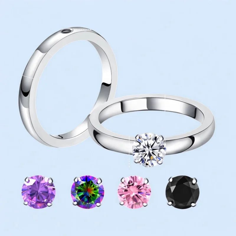Solitaire Ring met Verwisselbare Steentjes - 16 -