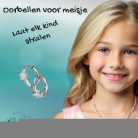 Stalen Oorringen met vierkante Zirkonia - Goudkleur -