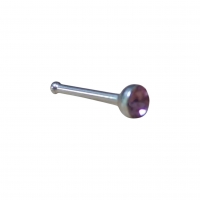 Stalen Neuspiercing met 2mm Kristalsteentje - Transparant - Dames
