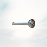 Stalen Neuspiercing met 2mm Kristalsteentje - Transparant - Dames