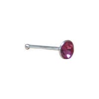 Neuspiercing met Kristal Steentje 2mm - Violet - Dames