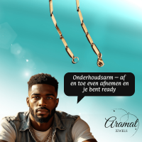 Bamboo Ketting in Goudkleurig Staal - 60cm - Heren
