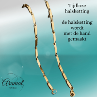 Bamboo Ketting in Goudkleurig Staal - 60cm - Heren