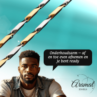 Bicolor Bamboo Ketting van Goud- en Zilverkleurig RVS &acirc;&euro;&ldquo;3mm Breed-60cm Lang - 60cm