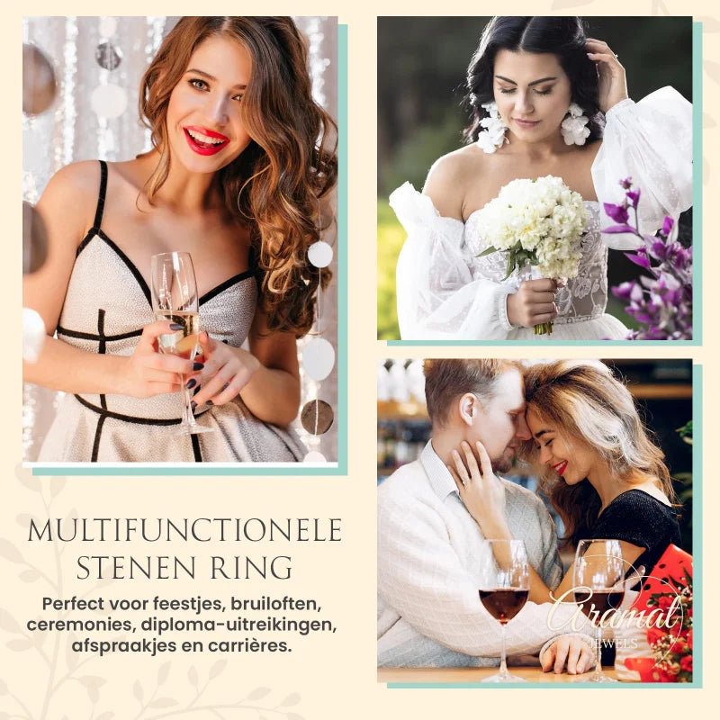 Stalen Ring met Verwisselbare Zirkonia &acirc;&euro;&ldquo; RVS - 16 -