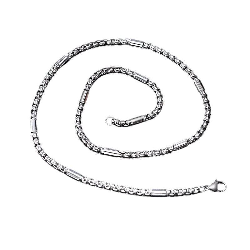 Stalen Jasseron Ketting met Staafjes man - 60cm / 3mm - Heren