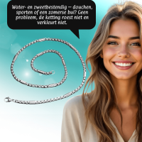 Stalen Jasseron Ketting met Staafjes man - 60cm / 3mm - Heren