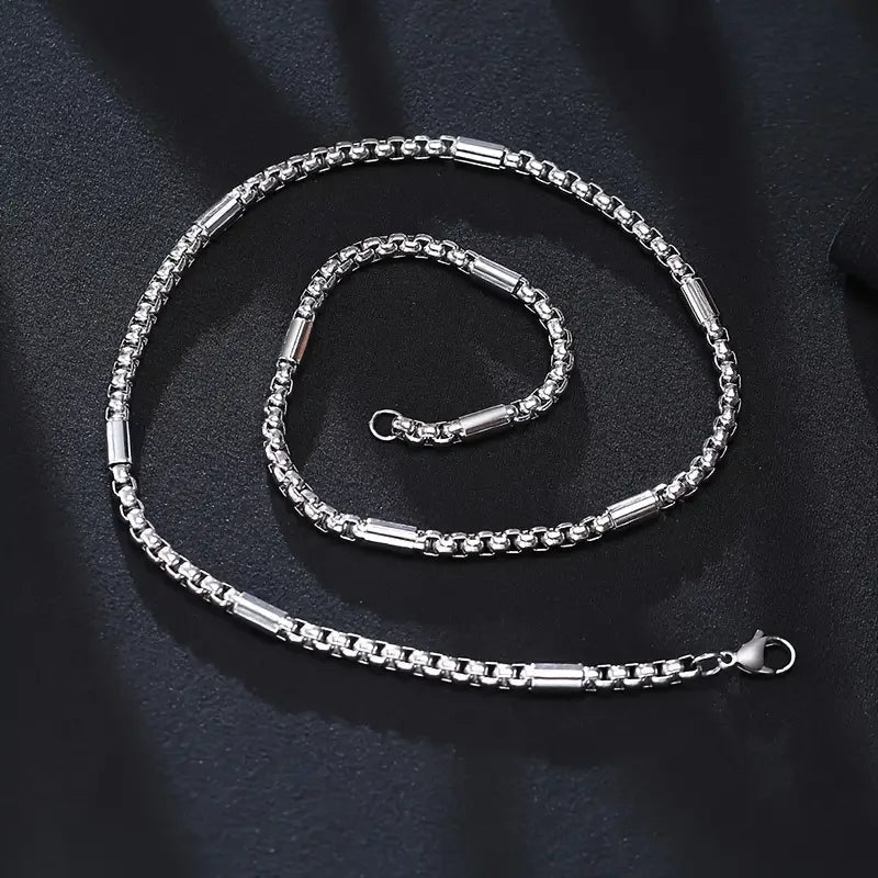 Stalen Jasseron Ketting met Staafjes man - 60cm / 3mm - Heren
