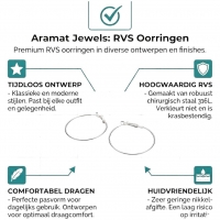Zilverkleurige Oorringen metaal 40mm -