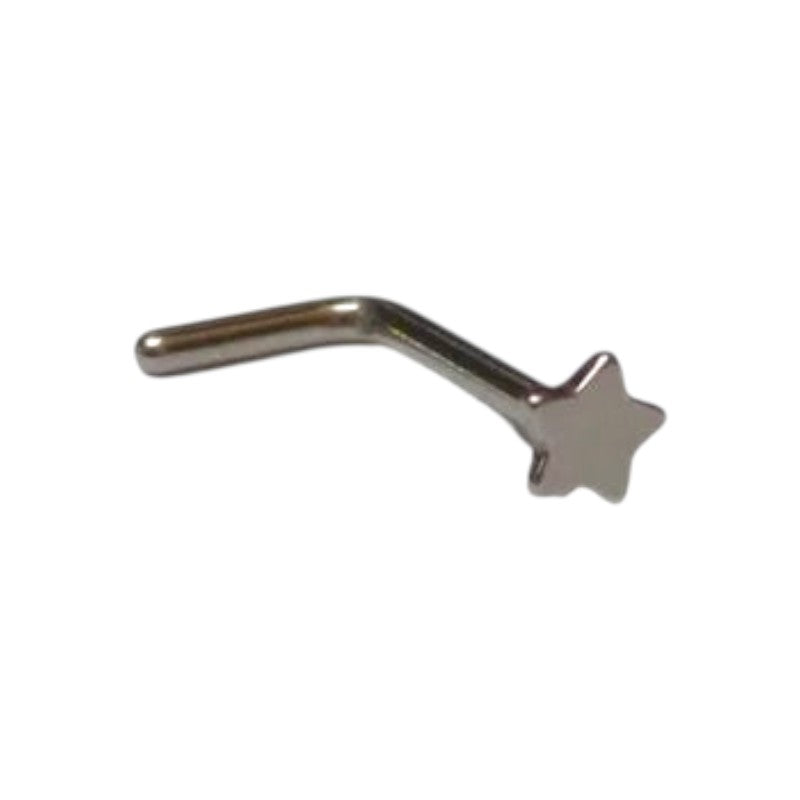 Stalen Neuspiercing met klein Sterretje - Unisex