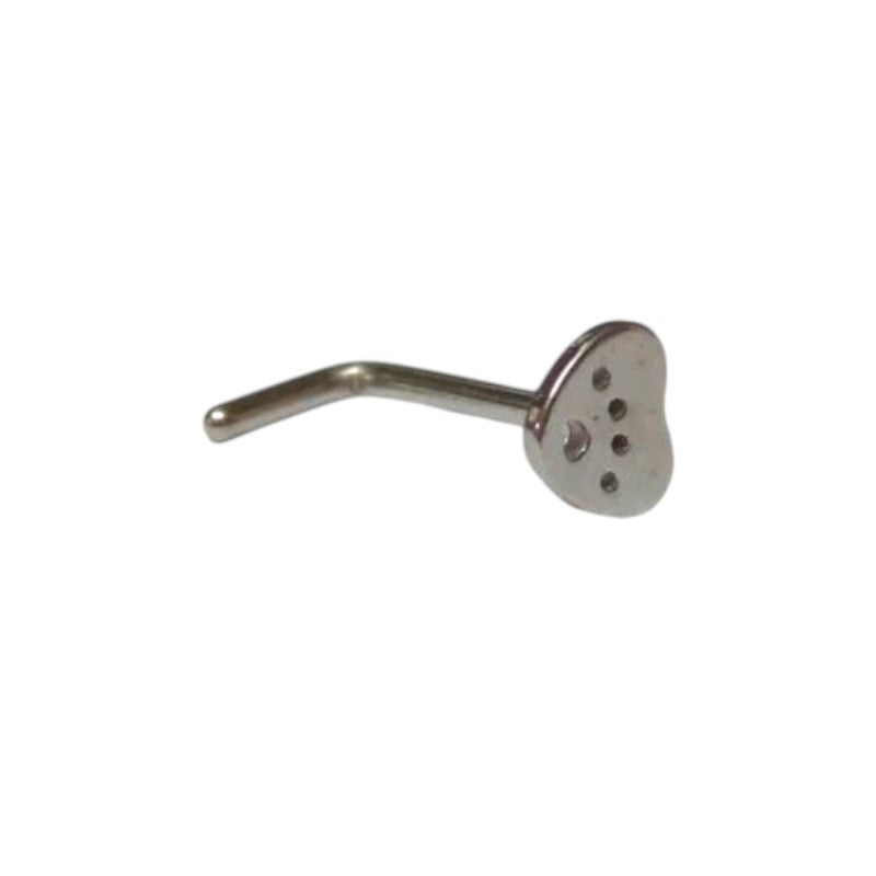 Stalen Neuspiercing met Hartje en Pootafdruk - Unisex