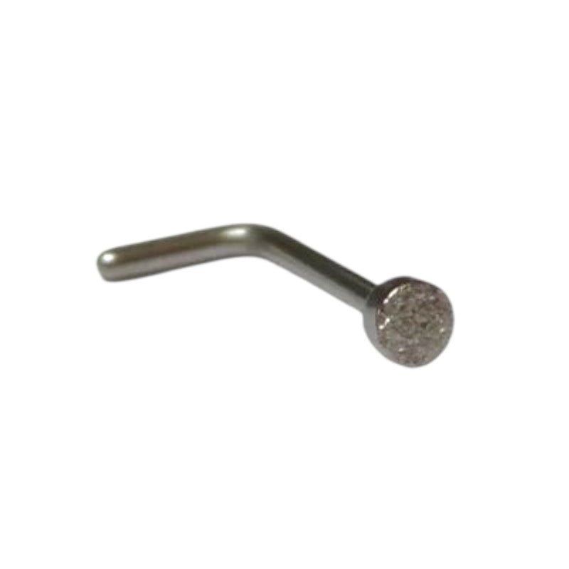 Moderne Stalen Neuspiercing met Sandblasted Rondje - Unisex
