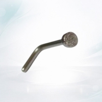 Moderne Stalen Neuspiercing met Sandblasted Rondje - Unisex