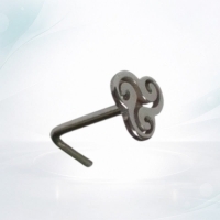 Gebogen Stalen Neuspiercing met Spiraal - Unisex