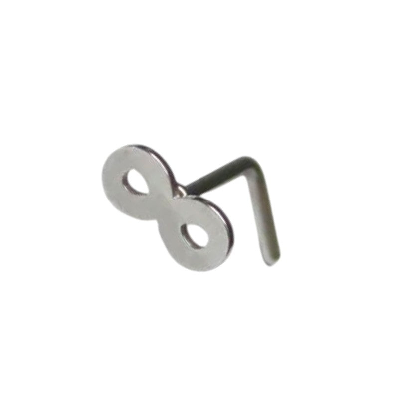 Elegant Stalen Neuspiercing met Infinity Teken - Unisex