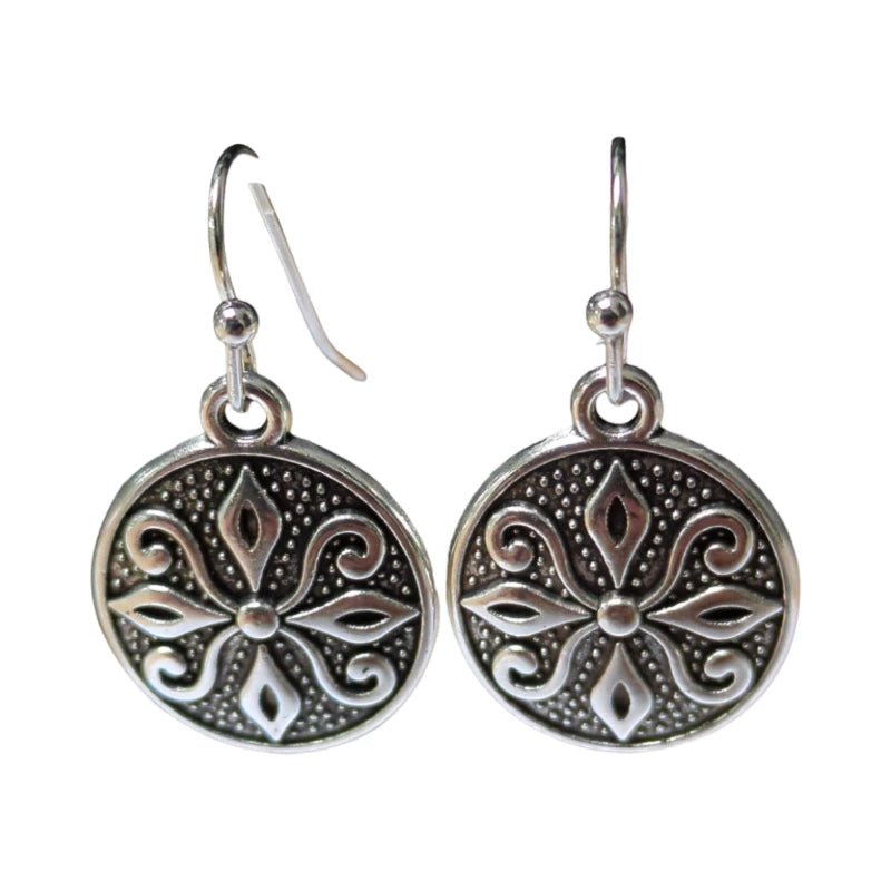 Boho Oorhangers Ronde Bedel &acirc;&euro;&ldquo; Antieke Legering &acirc;&euro;&ldquo; 28x15mm -