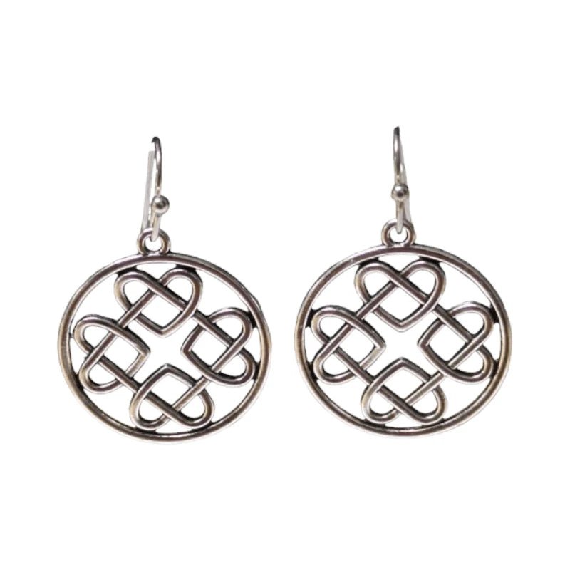 Keltische Boho Oorhangers &acirc;&euro;&ldquo; Gevlochten Cirkel &acirc;&euro;&ldquo; 35x25mm -